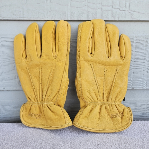 Kinco Lined Premium Grain Cowhide Leather Driver Palm Patch Work Gloves Men XL - Picture 1 of 11